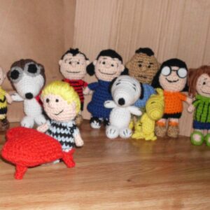 Handmade Crocheted Amigurumi Peanuts Complete set of 12 Plus ..