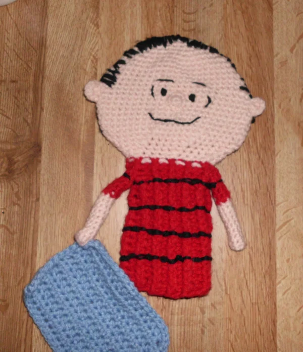 Crocheted Charlie Brown Linus Character Golf Club Cover